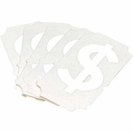 Brady Quik-Align 5080 Series Polyester 2 in Lbl Legend: $ White 10PK 5080P-$